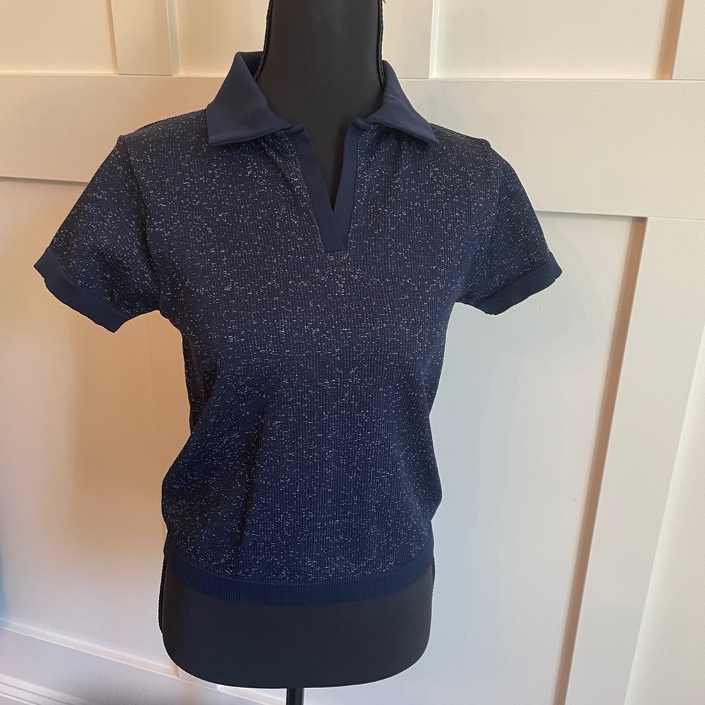 new Zella golf/tennis knit shirt   Navy size m